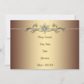 Verjaardagsfeest voor luipaarden kaart (Achterkant)