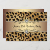 Verjaardagsfeest voor luipaarden kaart (Voorkant / Achterkant)