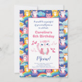 Verjaardagsfeest voor Meisje Kittens op Rainbows Aankondiging (Voorkant)