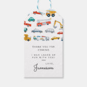 verjaardagsfeest voor modern stadsvervoer cadeaulabel (Voorkant)