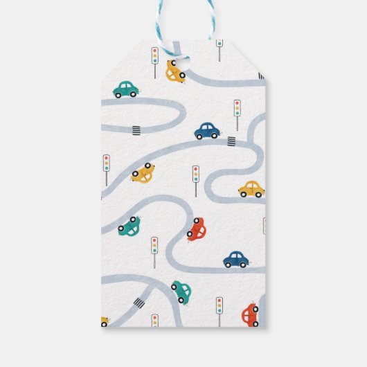 verjaardagsfeest voor modern stadsvervoer cadeaulabel (Achterkant)