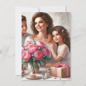 Verjaardagsfeest voor moeder kaart (Achterkant)