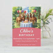 Verjaardagsfeest voor paarden kaart (Staand voorkant)