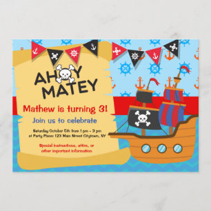 Verjaardagsfeest voor piraten, Ahoy Matey Kaart