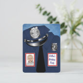 Verjaardagsfeest voor politieagenten kaart (Staand voorkant)