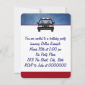 Verjaardagsfeest voor politieagenten kaart (Achterkant)