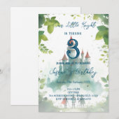 Verjaardagsfeest voor ridders en kasteeljongen kaart (Voorkant / Achterkant)