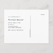 Verjaardagsfeest voor robots, Briefkaart-uitnodigi Uitnodiging Briefkaart (Achterkant)