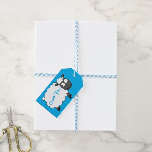 Verjaardagsfeest voor schapen cadeaulabel (Met Touw)