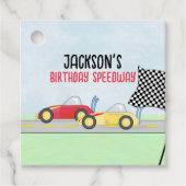 Verjaardagsfeest voor Schattigee raceauto's Bedankjes Labels (Voorkant)