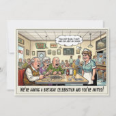 Verjaardagsfeest voor senioren kaart (Voorkant)