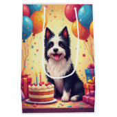 Verjaardagsfeest voor Skye Terrier Medium Cadeauzakje (Achterkant)