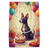 Verjaardagsfeest voor Thai Ridgeback Medium Cadeauzakje (Achterkant)