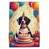 Verjaardagsfeest voor Treeing Walker Coonhound Medium Cadeauzakje (Achterkant)