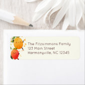 Verjaardagsfeest voor tropische vruchten etiket (Insitu)