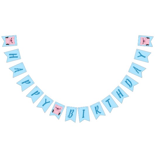 Verjaardagsfeest voor varkens vlaggetjes (Alle)