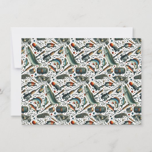 Verjaardagsfeest voor Visser Feestje  Kaart (Achterkant)