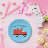Verjaardagsfeest voor vrachtwagens papieren bordje (Feest)