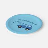 Verjaardagsfeest voor vrachtwagens papieren bordje (Gekanteld)