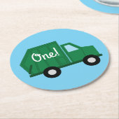 Verjaardagsfeest voor vrachtwagens ronde kartonnen onderzetter (Gebogen)