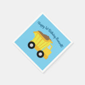 Verjaardagsfeest voor vrachtwagens servet (Hoek)