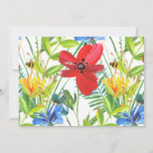 Verjaardagsfeest voor vrouwen bloemontwerp  kaart (Achterkant)