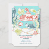 Verjaardagsfeest voor zee en onderzeeër kaart (Voorkant)