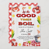 Verjaardagsfeest voor zeevruchten kaart (Voorkant / Achterkant)