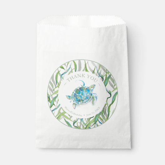 Verjaardagsfeest Voorkeur Tassen Zee Schildpad Bedankzakje (Voorkant)