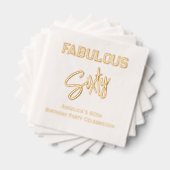 * Verjaardagsfeest Vul je leeftijd in Fabulous 60 Folie Servetten (Insitu (Gestapeld))