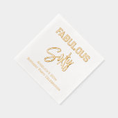 * Verjaardagsfeest Vul je leeftijd in Fabulous 60 Folie Servetten (Rechts)