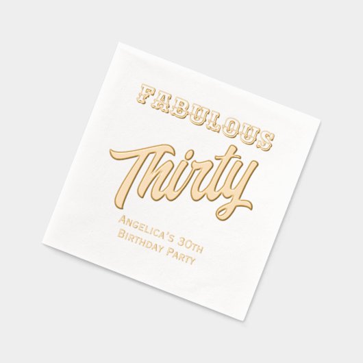 * Verjaardagsfeest Vul je leeftijd in Fabulous Thi Folie Servetten (Links)