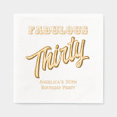 * Verjaardagsfeest Vul je leeftijd in Fabulous Thi Folie Servetten (Voorkant)