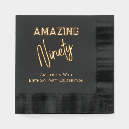 * Verjaardagsfeest Vul je leeftijd in Verbazingwek Folie Servetten (Voorkant)