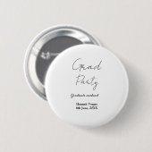 VERJAARDAGSFEEST WEEKEND NAAM DATUM EENVOUDIG STIJ RONDE BUTTON 5,7 CM (Voorkant /achterkant)
