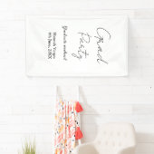 VERJAARDAGSFEEST WEEKEND NAAM DATUM EENVOUDIG STIJ SPANDOEK (Insitu)