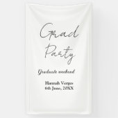 VERJAARDAGSFEEST WEEKEND NAAM DATUM EENVOUDIG STIJ SPANDOEK (Verticaal)