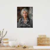 Verjaardagsfeest welkomstbord met foto poster (Keuken)