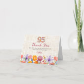Verjaardagsfeest Wildflower 95 - Bloem nummer Bedankkaart (Voorkant)
