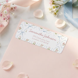 Verjaardagsfeest Wildflower Retouradres Etiket