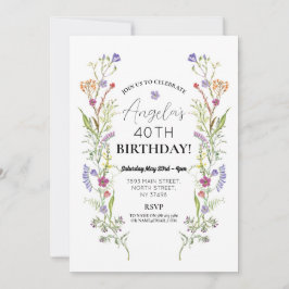 Verjaardagsfeest Wildflowers Floral Ditsy Kaart