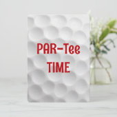 Verjaardagsfeest Witte Golfbal Gestippeld Ontwerp Kaart (Staand voorkant)