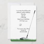 Verjaardagsfeest Witte Golfbal Gestippeld Ontwerp Kaart (Achterkant)