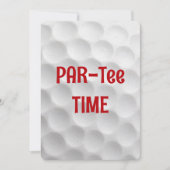 Verjaardagsfeest Witte Golfbal Gestippeld Ontwerp Kaart (Voorkant)
