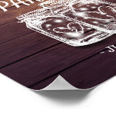 Verjaardagsfeest Wooden Mason Jar Lichten Welkom Poster (Hoek)