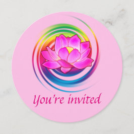 Verjaardagsfeest Yoga Lotus Bloem Regenboog Ontwer Kaart