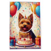 Verjaardagsfeest Yorkshire Terrier Medium Cadeauzakje (Voorkant)