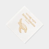 Verjaardagsfeest Zeeschildpad #7 Naam Datum Folie Servetten (Rechts)