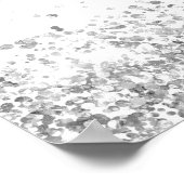 Verjaardagsfeest zilveren foto diamanten welkom poster (Hoek)