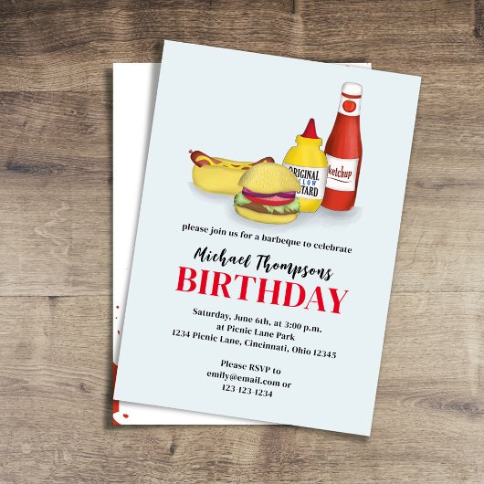 Verjaardagsfeest Zomer BBQ Custom Kaart